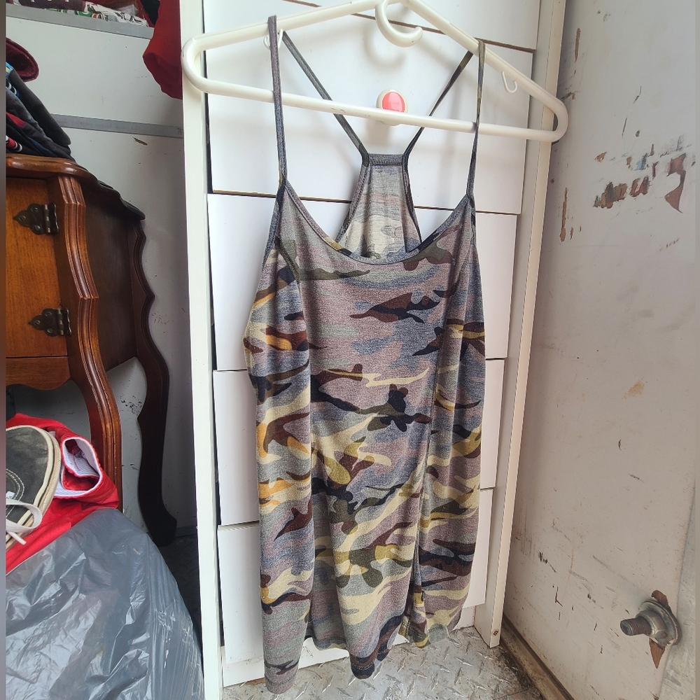 Camouflage Spaghetti Strap Tank